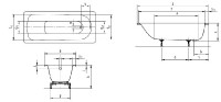 Kaldewei vana Eurowa 160×70×39 cm, č. 311 119700010001